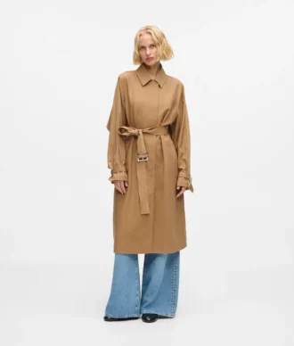Plissierter Trenchcoat