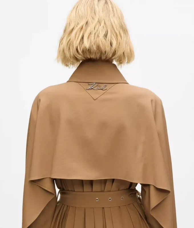 Plissierter Trenchcoat