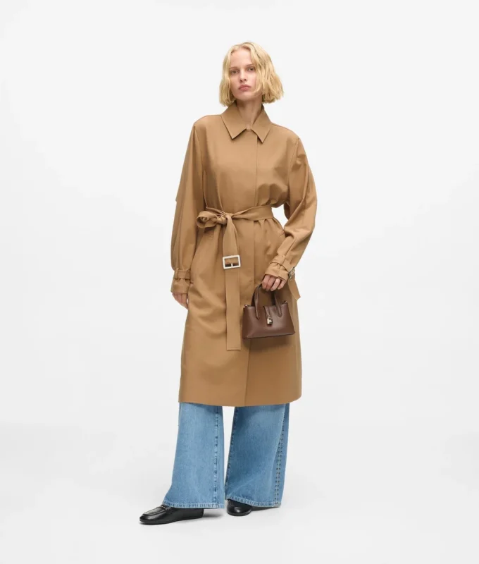 Plissierter Trenchcoat