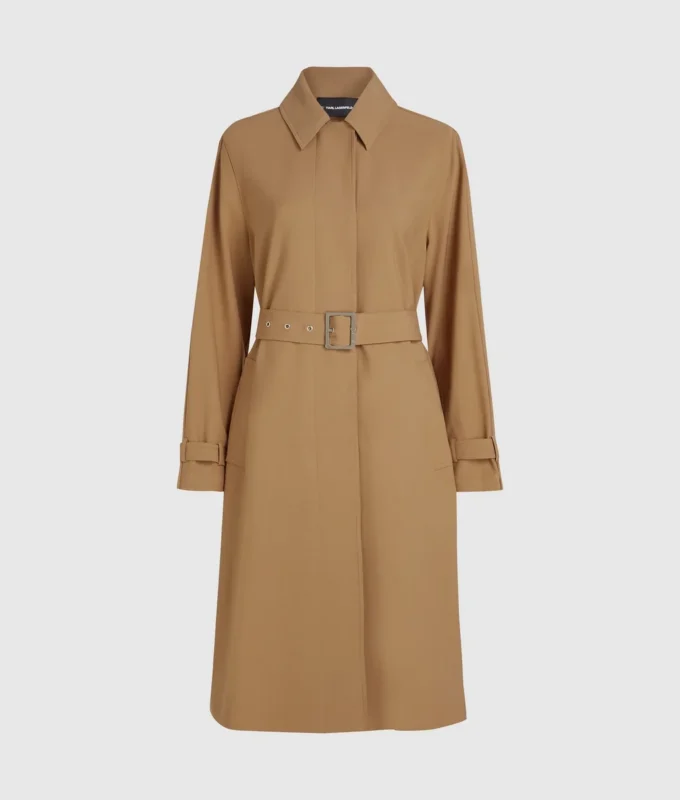 Plissierter Trenchcoat