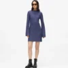 Plissiertes Strickkleid