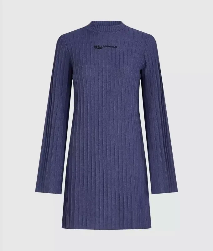 Plissiertes Strickkleid