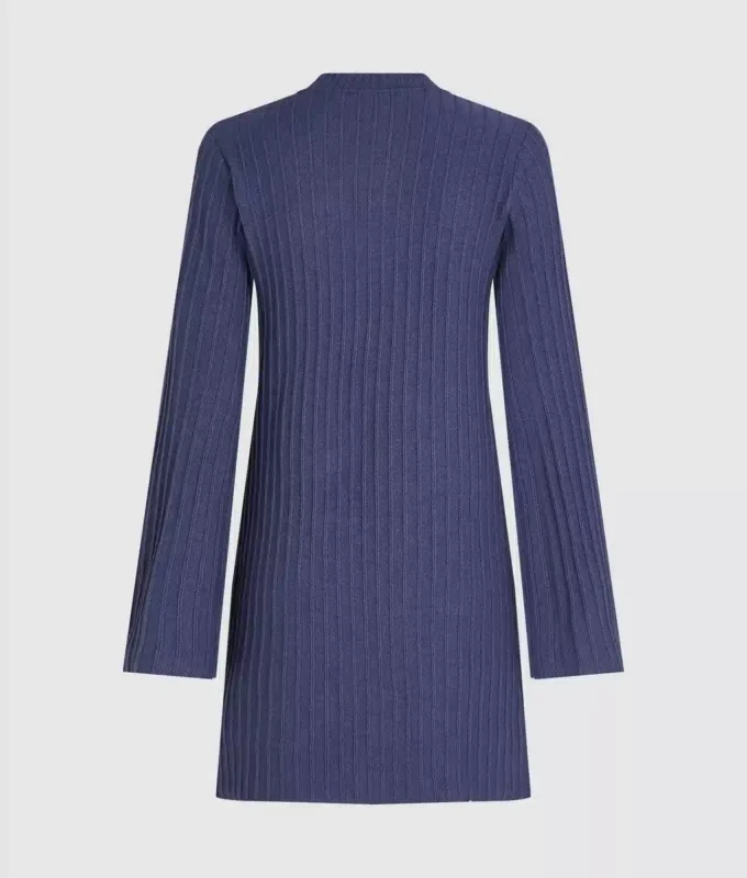 Plissiertes Strickkleid
