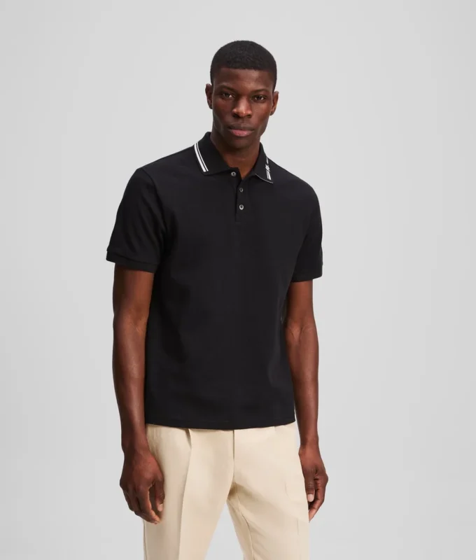 POLOSHIRT MIT KONTRASTREISEN