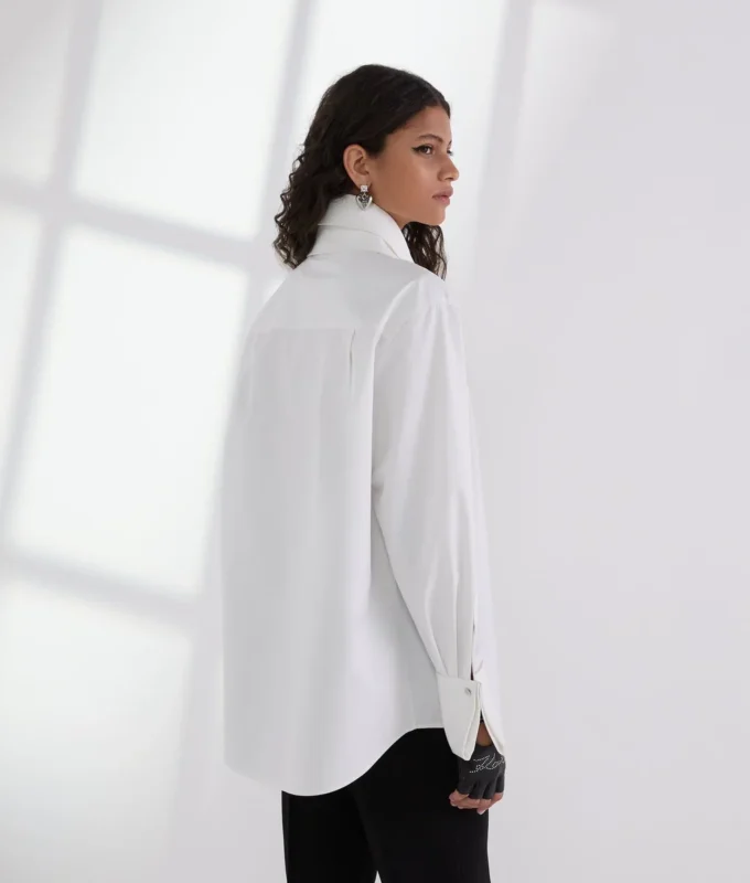 POPLIN-HEMD MIT DOPPELKRAUSE