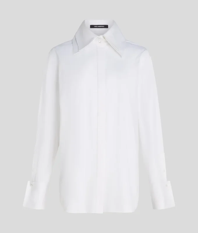 POPLIN-HEMD MIT DOPPELKRAUSE