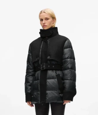 Pufferjacke aus Wollmischung