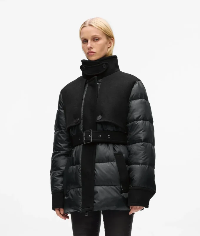 Pufferjacke aus Wollmischung