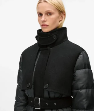 Pufferjacke aus Wollmischung