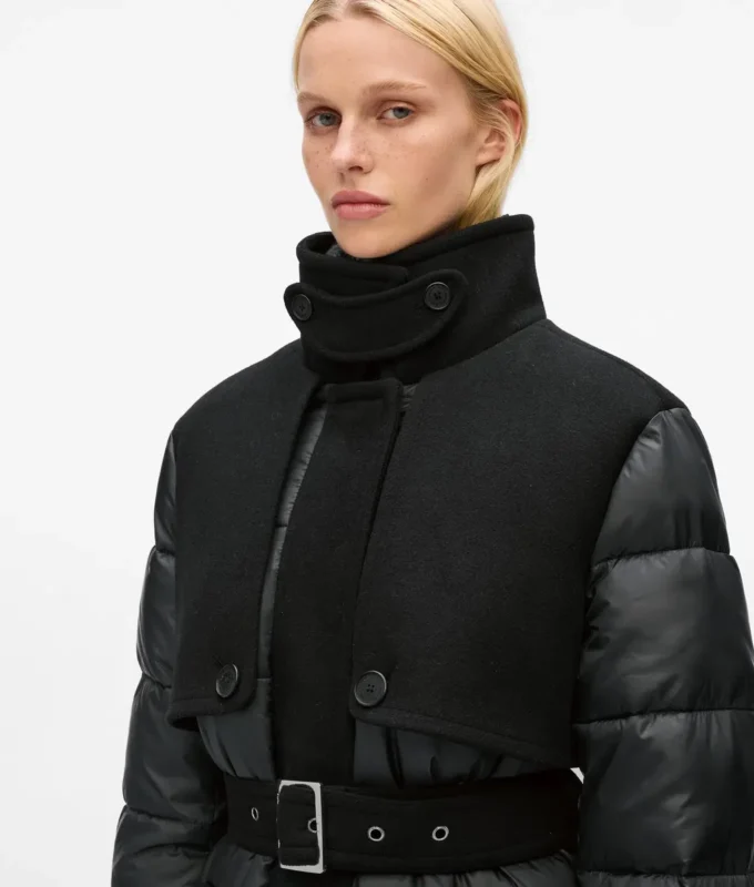 Pufferjacke aus Wollmischung