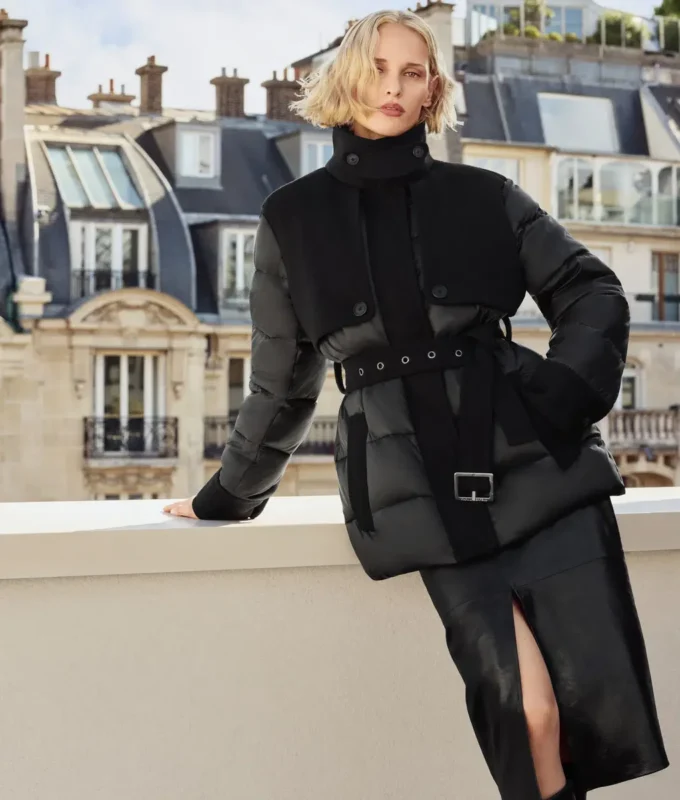 Pufferjacke aus Wollmischung