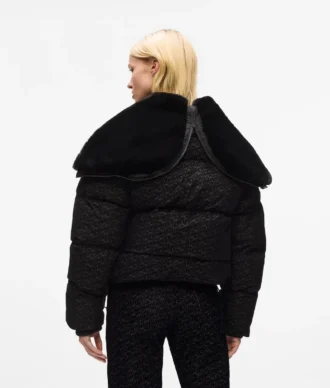 Pufferjacke mit Allover-Print