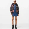 Pufferjacke mit Allover-Print