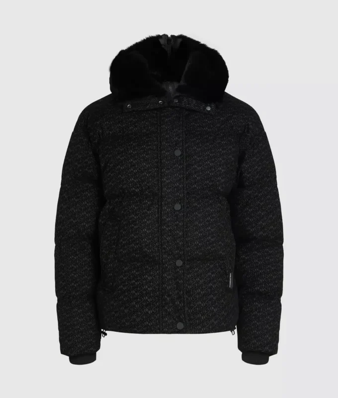 Pufferjacke mit Allover-Print