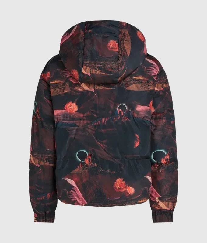 Pufferjacke mit Allover-Print
