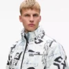 Pufferjacke mit durchgehendem Monogramm