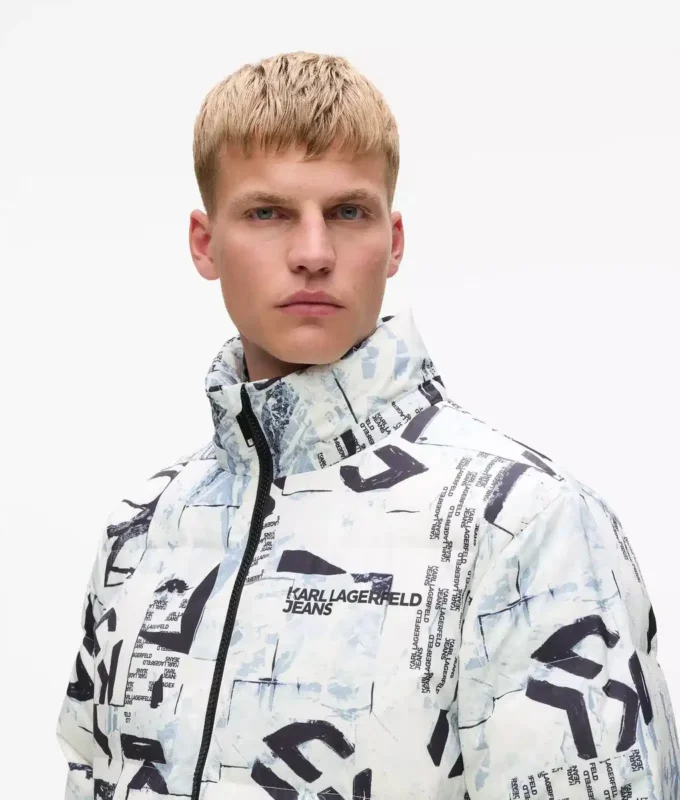 Pufferjacke mit durchgehendem Monogramm