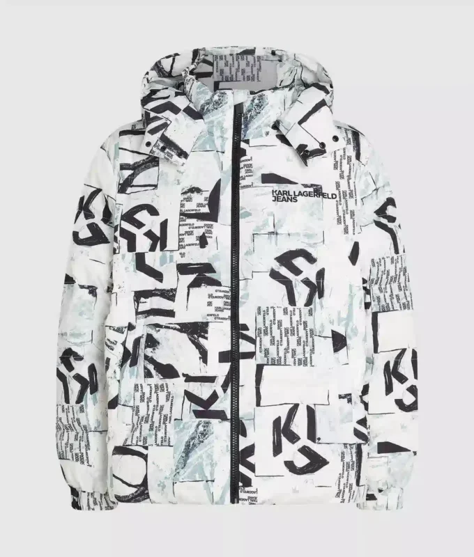 Pufferjacke mit durchgehendem Monogramm