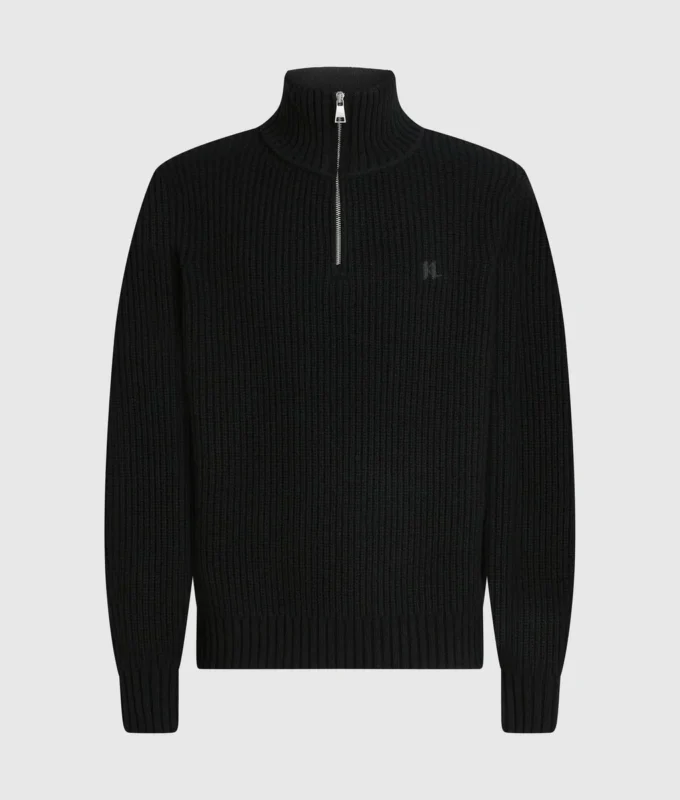 Pullover mit halbem Reißverschluss und Rollkragen Pullover mit halbem Reißverschluss und Rollkragen