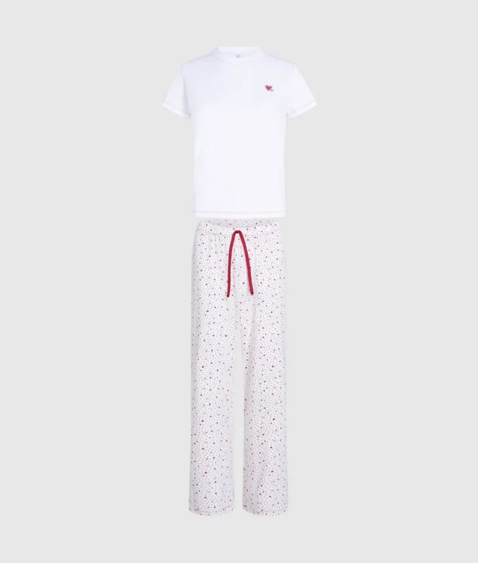 Pyjama-Set mit Herzprint