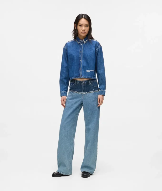 Relaxed-Fit-Jeans mit Farbblock