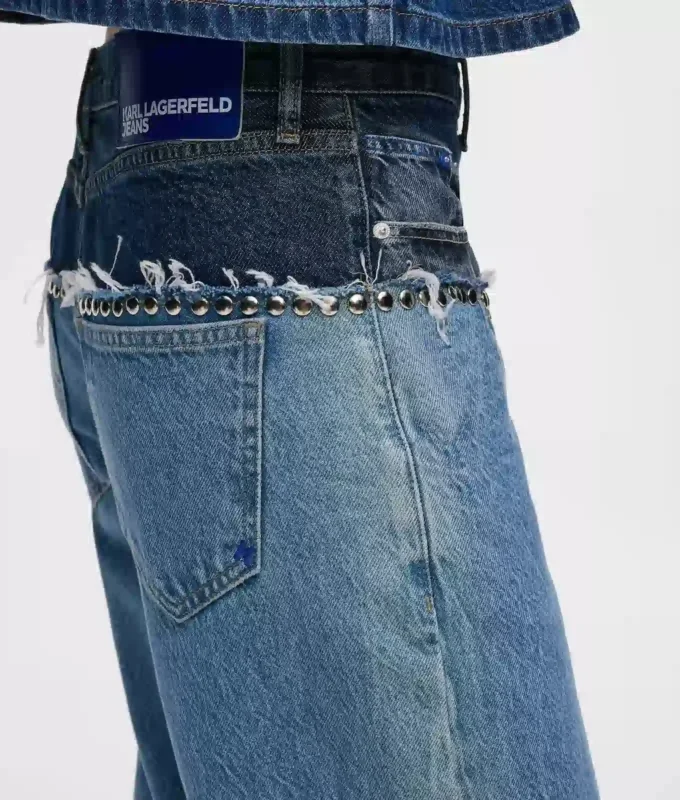 Relaxed-Fit-Jeans mit Farbblock