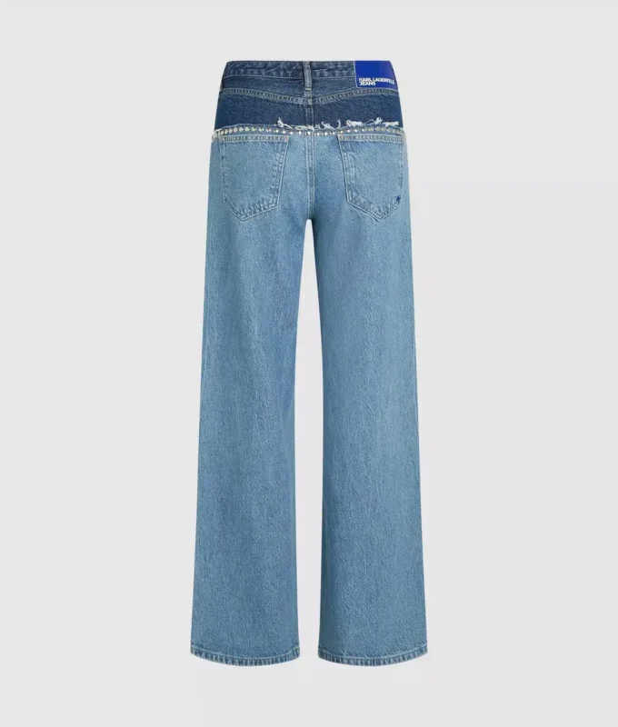 Relaxed-Fit-Jeans mit Farbblock