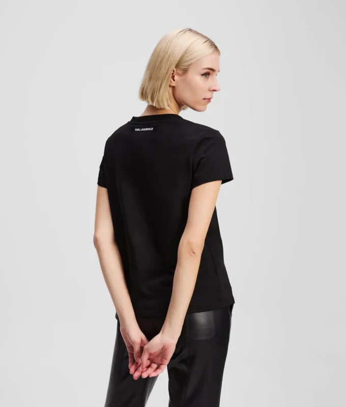RHINESTONE IKON CHOUPETTE T-SHIRT MIT V-AUSSCHNITT