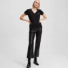 RHINESTONE IKON CHOUPETTE T-SHIRT MIT V-AUSSCHNITT