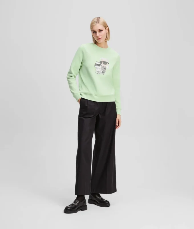 RHINESTONE IKON KARL & CHOUPETTE SWEATSHIRT RHINESTONE IKON KARL & CHOUPETTE SWEATSHIRT