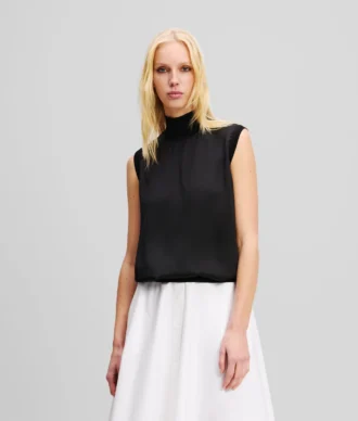 ÄRMELLOSES SATIN-TOP