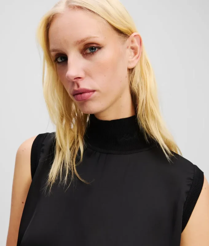 ÄRMELLOSES SATIN-TOP ÄRMELLOSES SATIN-TOP