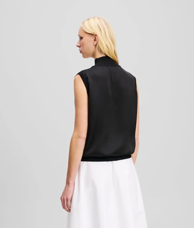 ÄRMELLOSES SATIN-TOP ÄRMELLOSES SATIN-TOP