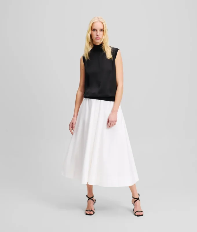 ÄRMELLOSES SATIN-TOP ÄRMELLOSES SATIN-TOP