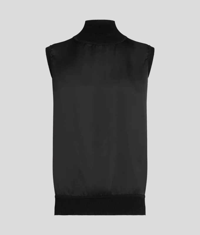 ÄRMELLOSES SATIN-TOP ÄRMELLOSES SATIN-TOP