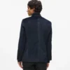 Samtjacke mit hohem Stehkragen