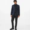 Samtjacke mit hohem Stehkragen