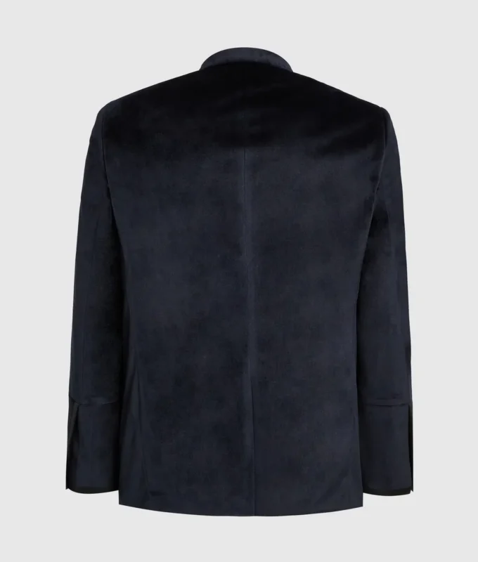 Samtjacke mit hohem Stehkragen