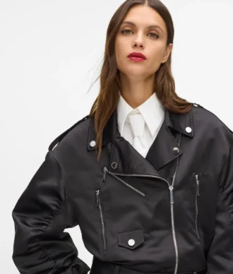 Satin-Bomberjacke