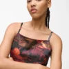 Satin-Kleid mit Allover-Print