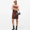 Satin-Kleid mit Allover-Print