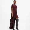 Satin-Kleid mit offenem Rücken Satin-Kleid mit offenem Rücken
