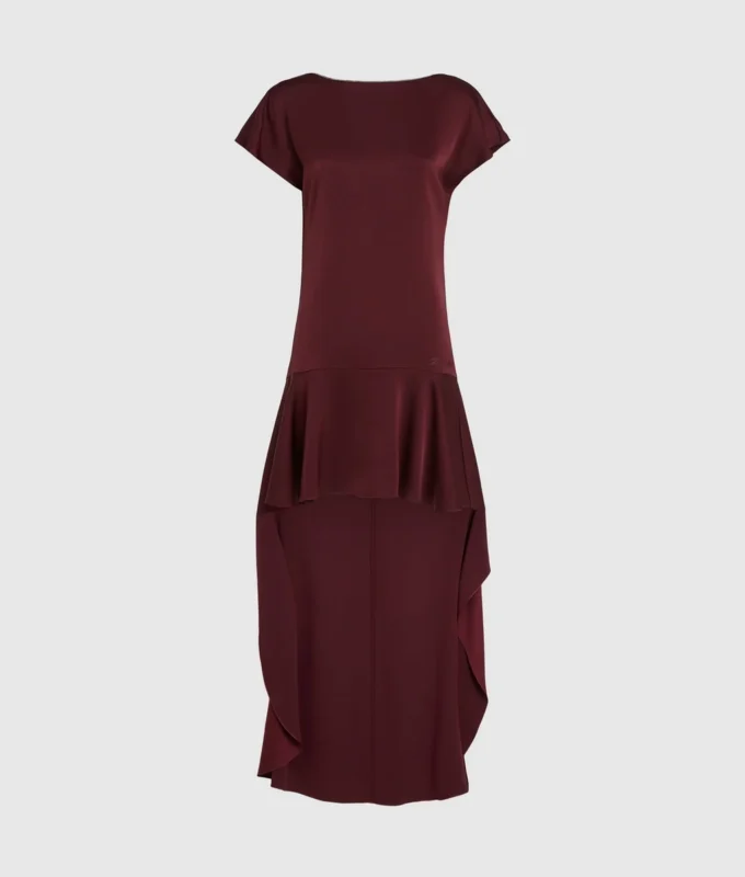 Satin-Kleid mit offenem Rücken Satin-Kleid mit offenem Rücken