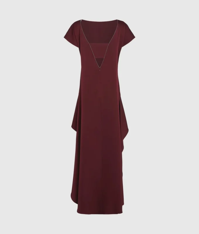 Satin-Kleid mit offenem Rücken Satin-Kleid mit offenem Rücken