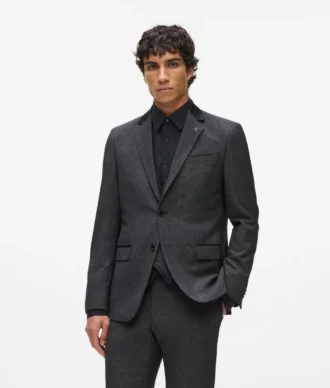Satin-Kragen-Blazer