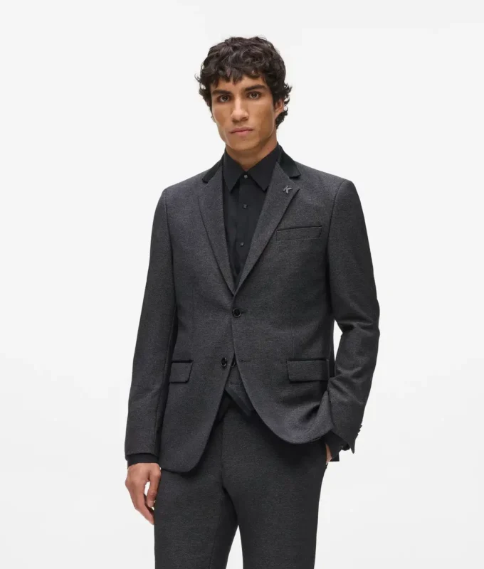 Satin-Kragen-Blazer
