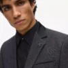 Satin-Kragen-Blazer