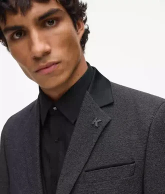 Satin-Kragen-Blazer