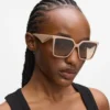Schlanke geometrische Sonnenbrille Schlanke geometrische Sonnenbrille