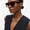 Schlanke geometrische Sonnenbrille Schlanke geometrische Sonnenbrille